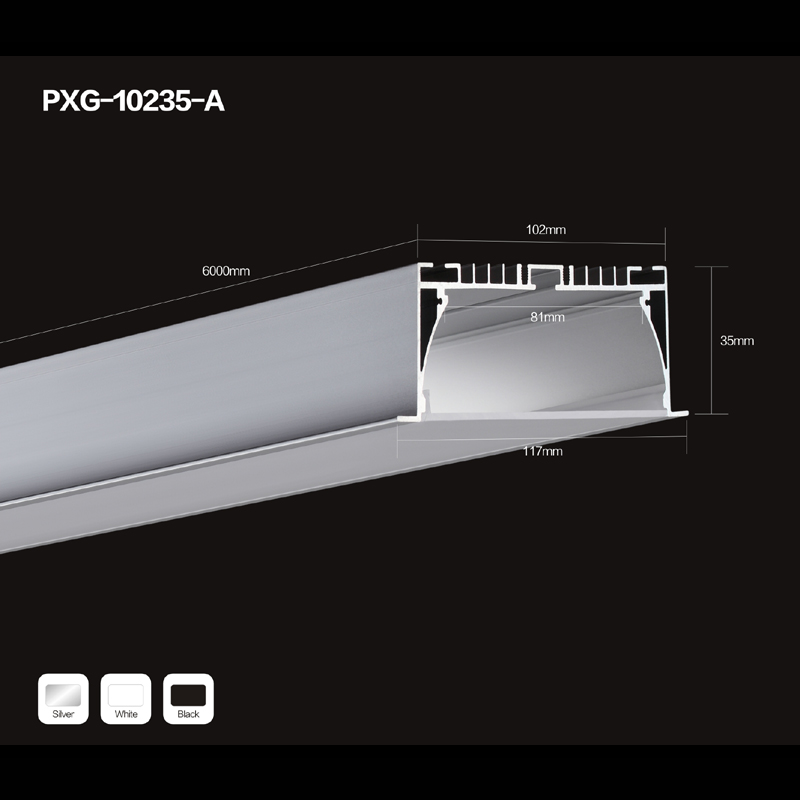 LED εξώθηση αλουμινίου με κανάλι αλουμινίου κάλυψης διαχύτη για ταινίες LED