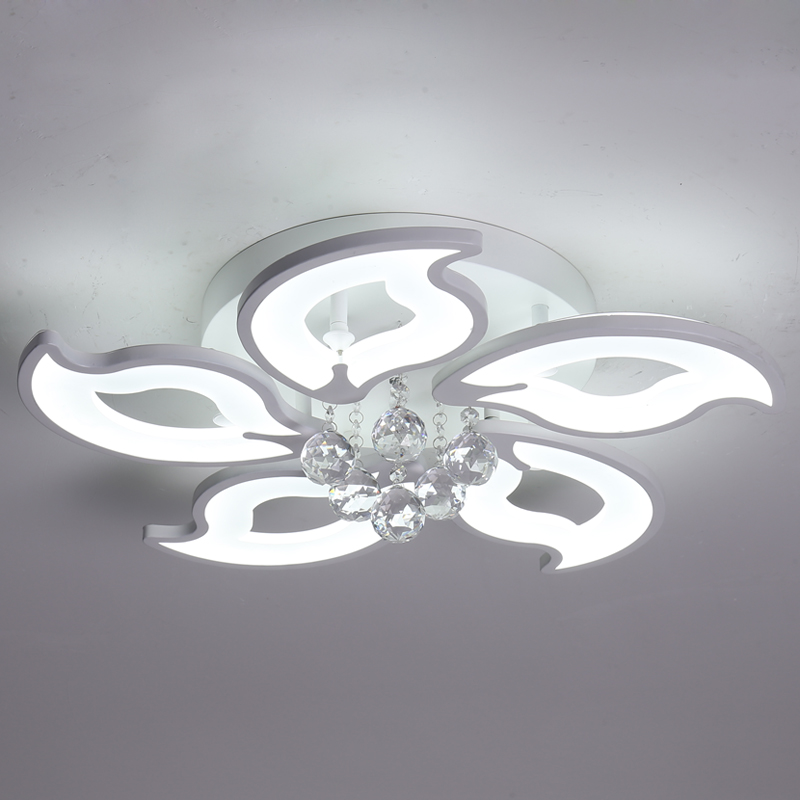 Σχήμα λουλουδιού πολυέλαιου κρυστάλλου LED οροφής με κεφαλές 5\/8\/15